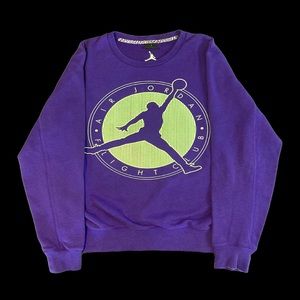 Purple Air Jordan Flight Club Crewneck Sweatshirt